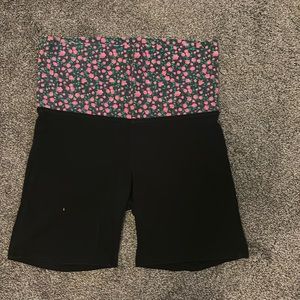 VS PINK biker shorts with fold over waist band